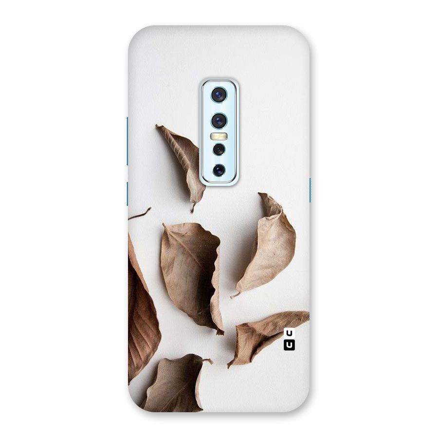 Brown Dusty Leaves Back Case for Vivo V17 Pro