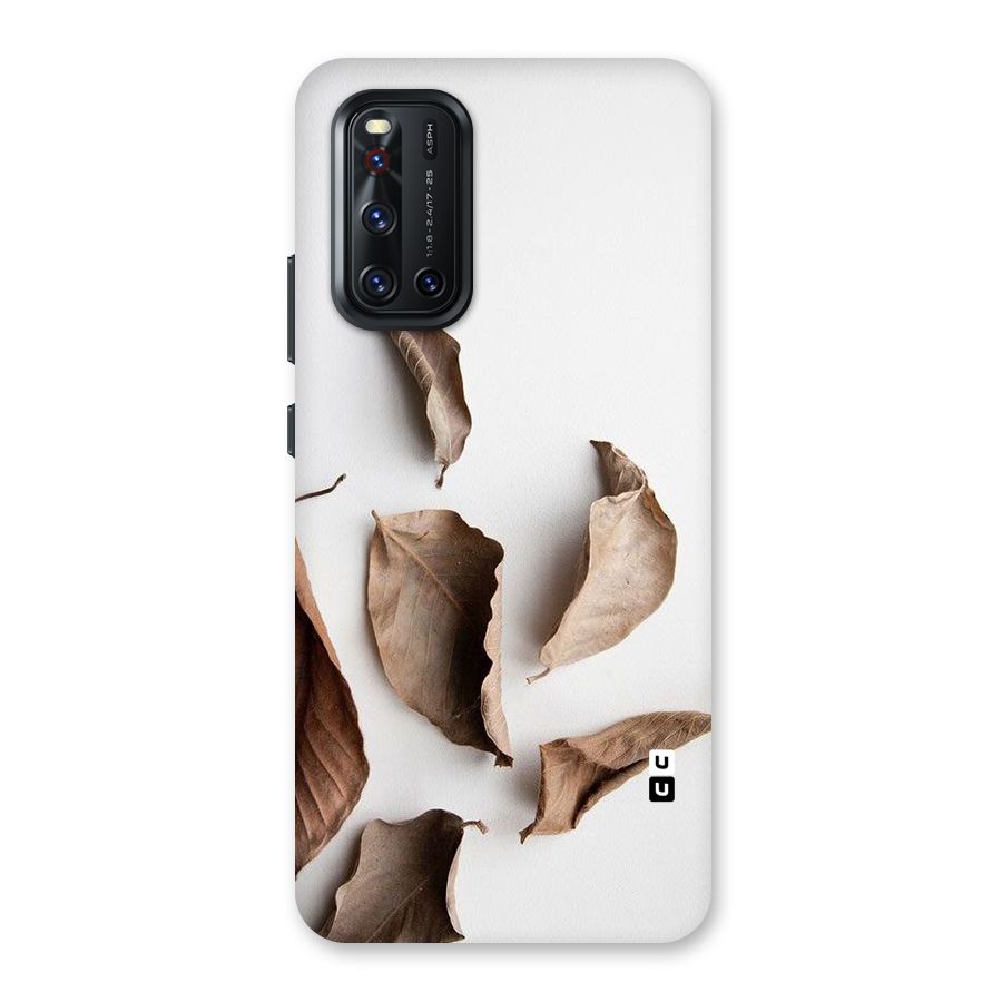 Brown Dusty Leaves Back Case for Vivo V19