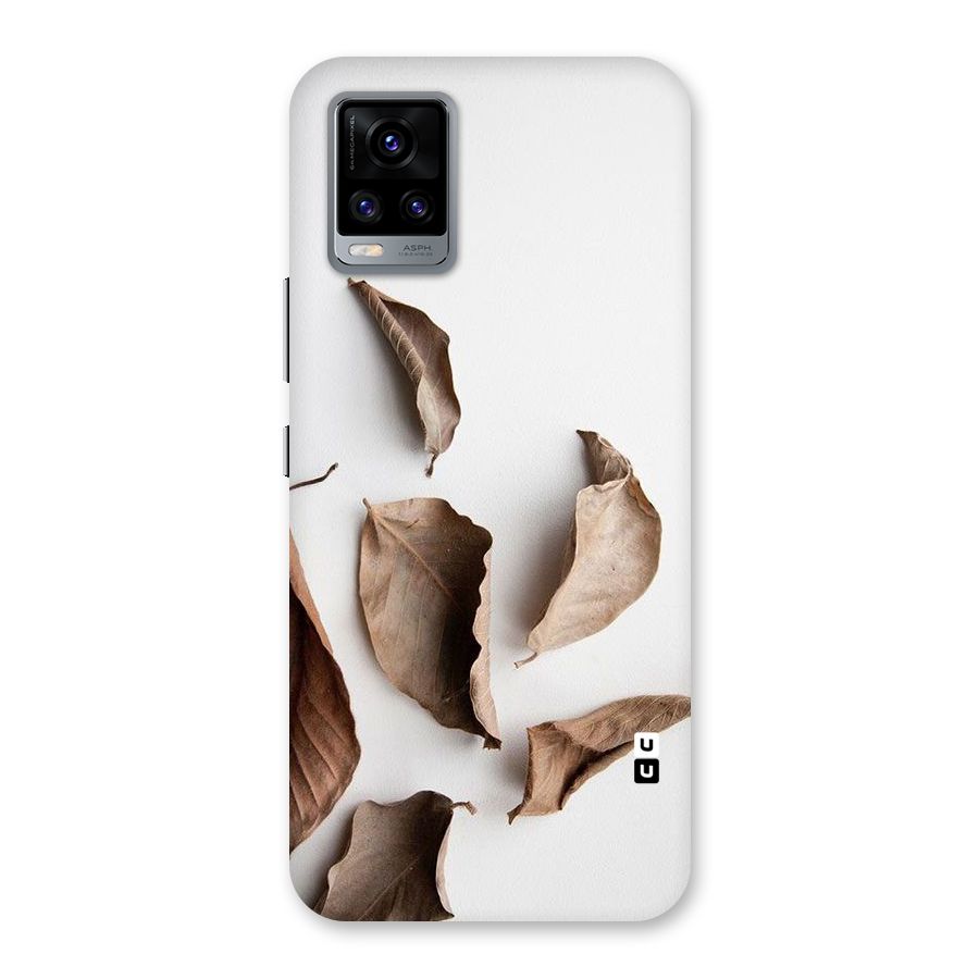 Brown Dusty Leaves Back Case for Vivo V20