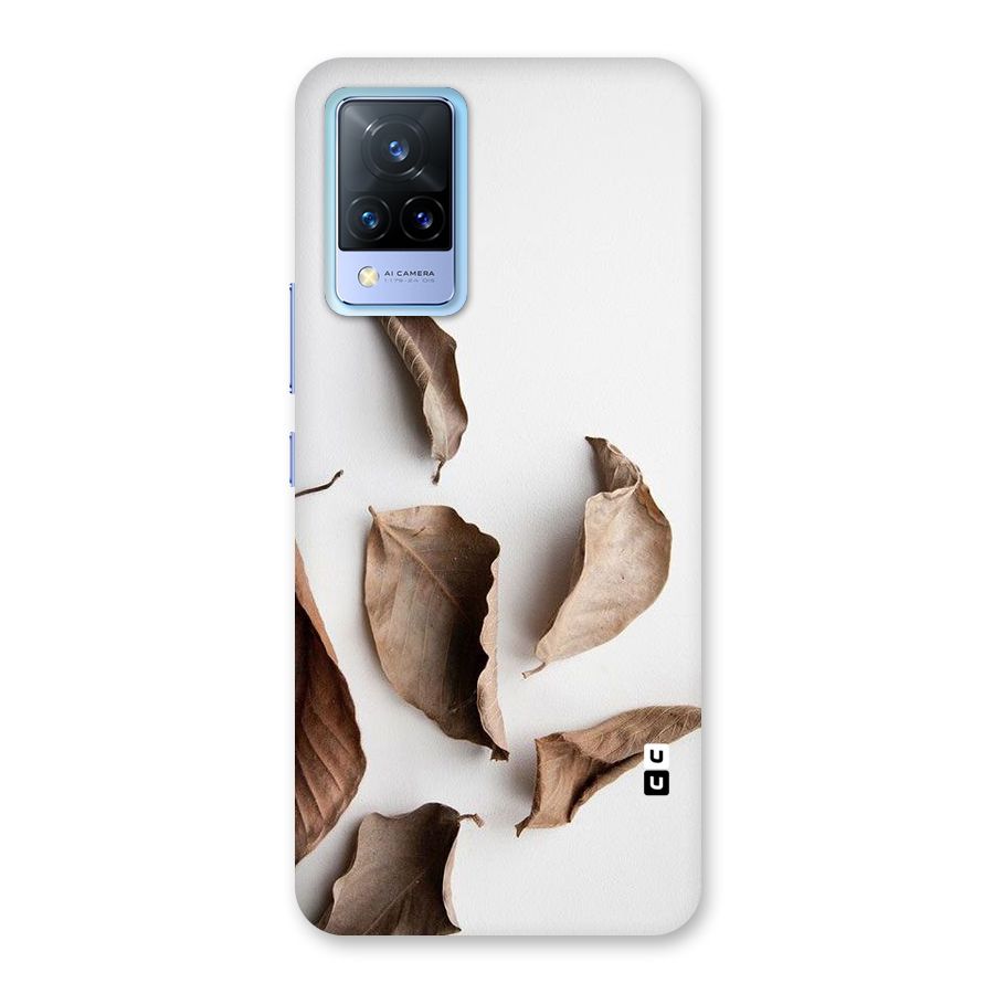 Brown Dusty Leaves Back Case for Vivo V21 5G