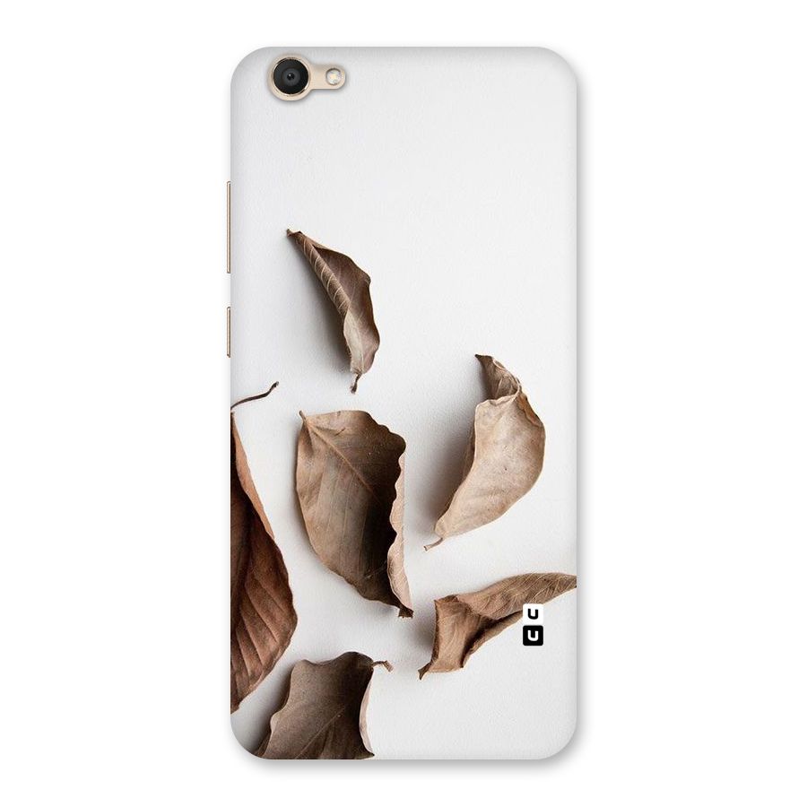 Brown Dusty Leaves Back Case for Vivo V5