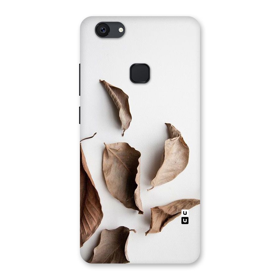 Brown Dusty Leaves Back Case for Vivo V7 Plus