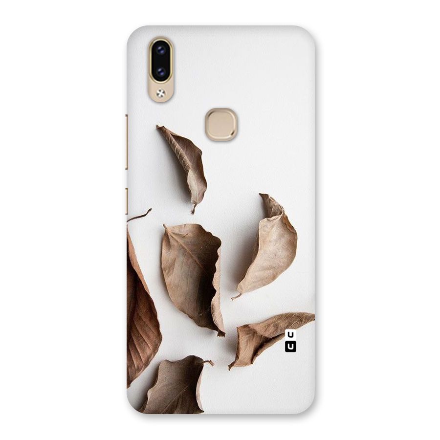 Brown Dusty Leaves Back Case for Vivo V9