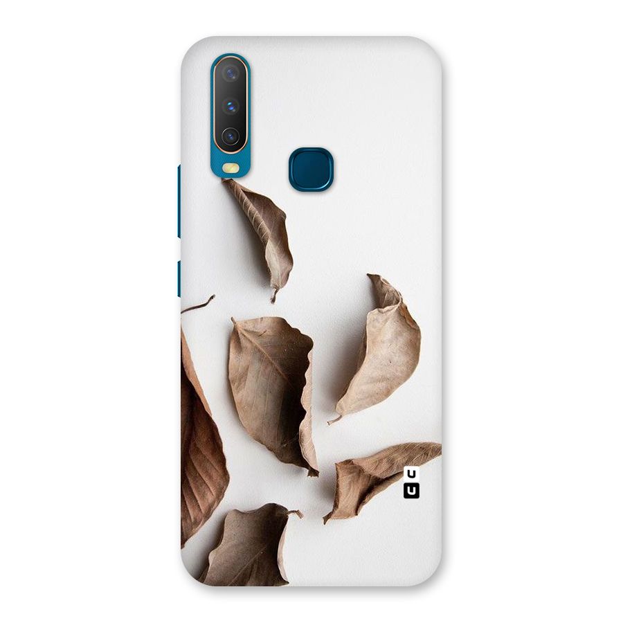 Brown Dusty Leaves Back Case for Vivo Y11