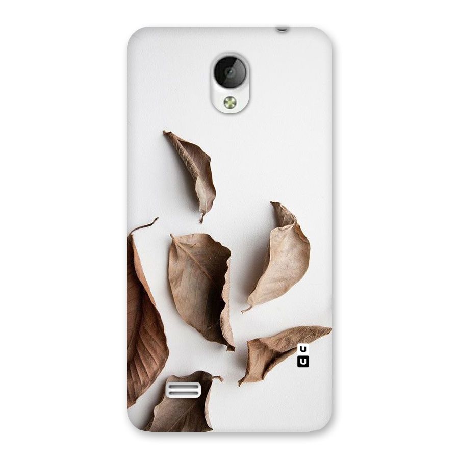 Brown Dusty Leaves Back Case for Vivo Y21