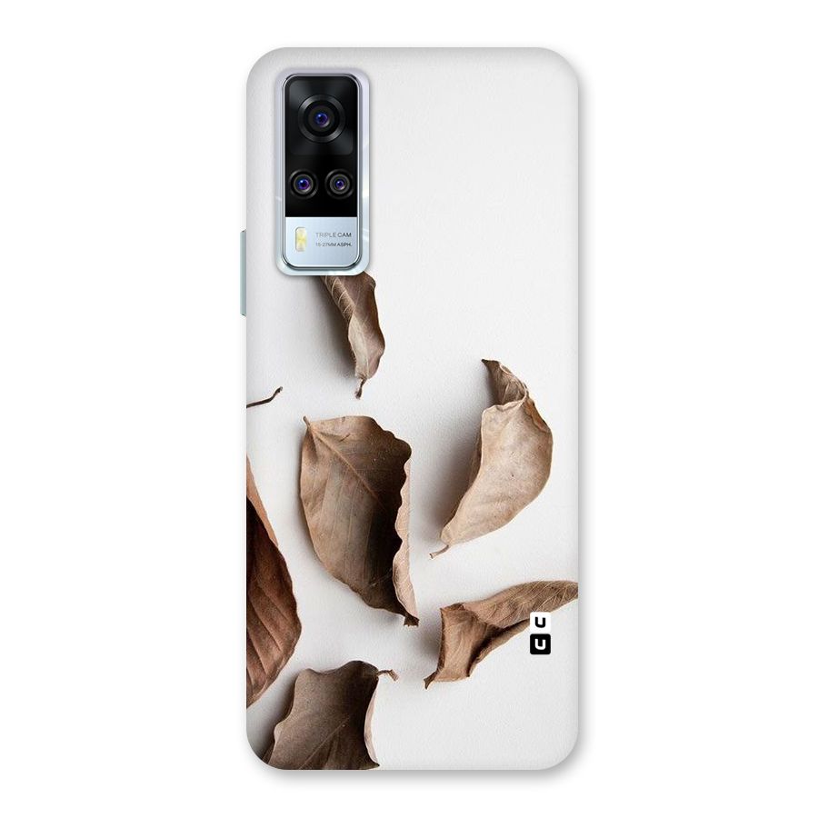 Brown Dusty Leaves Back Case for Vivo Y31