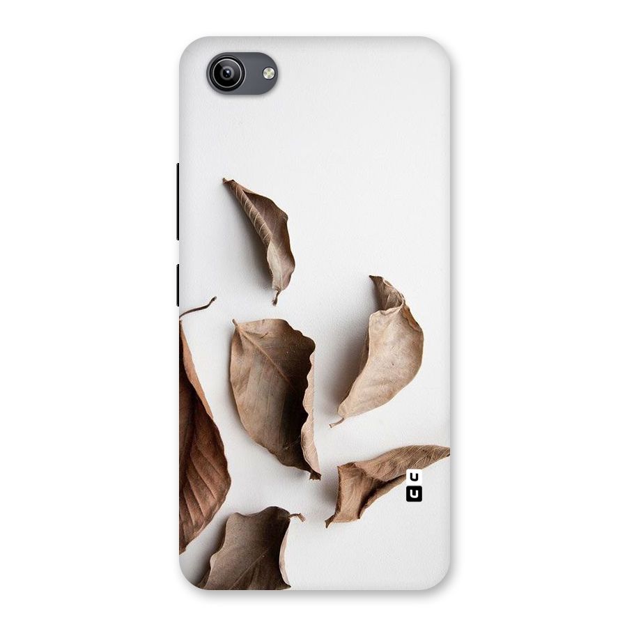 Brown Dusty Leaves Back Case for Vivo Y81i