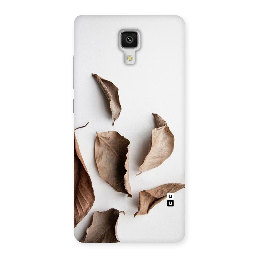 Brown Dusty Leaves Back Case for Xiaomi Mi 4