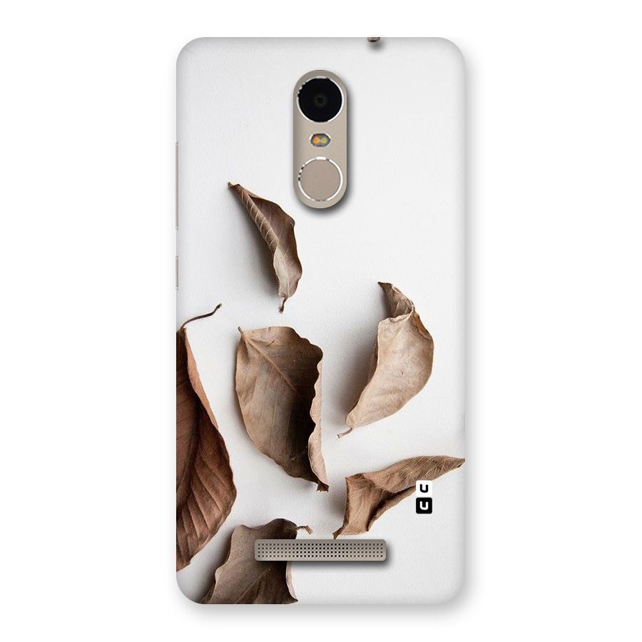 Brown Dusty Leaves Back Case for Xiaomi Redmi Note 3