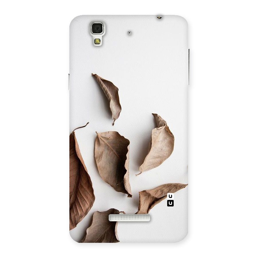 Brown Dusty Leaves Back Case for Yu Yureka