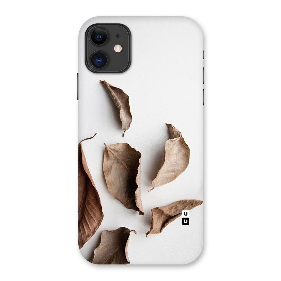 Brown Dusty Leaves Back Case for iPhone 11