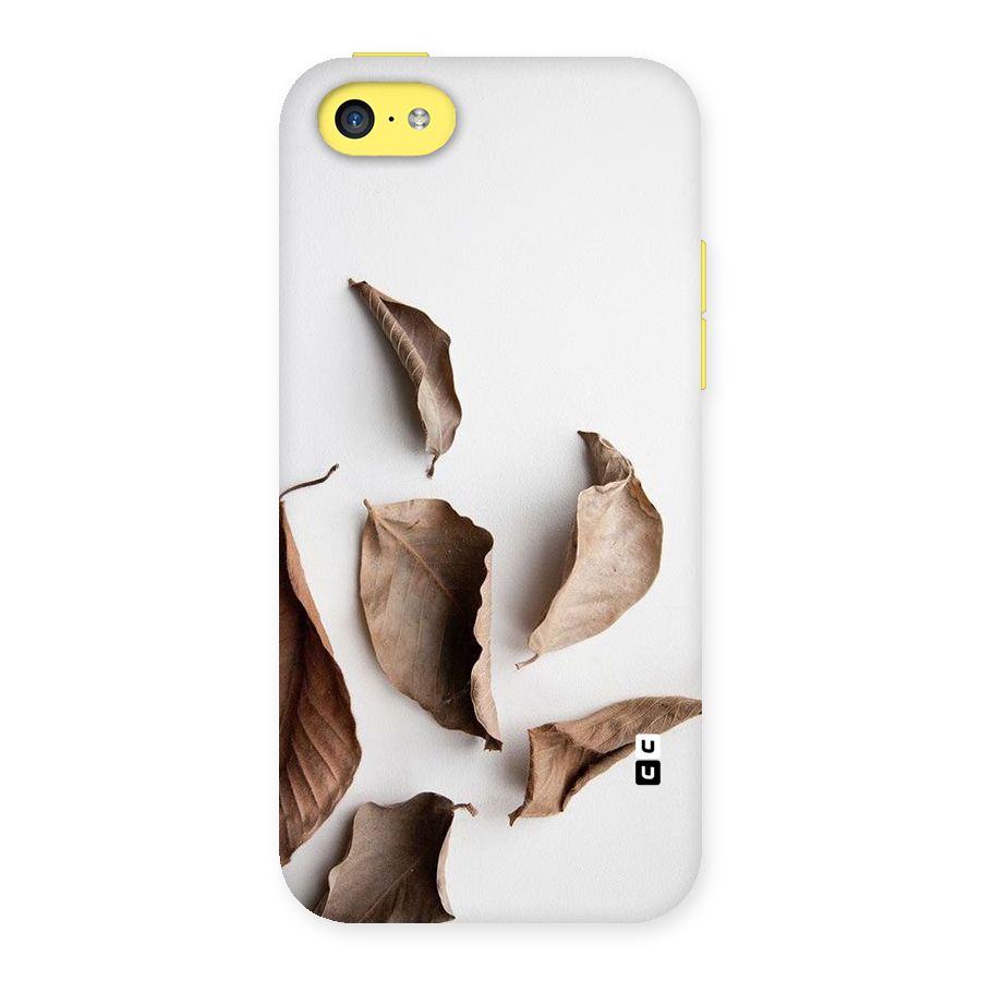 Brown Dusty Leaves Back Case for iPhone 5C