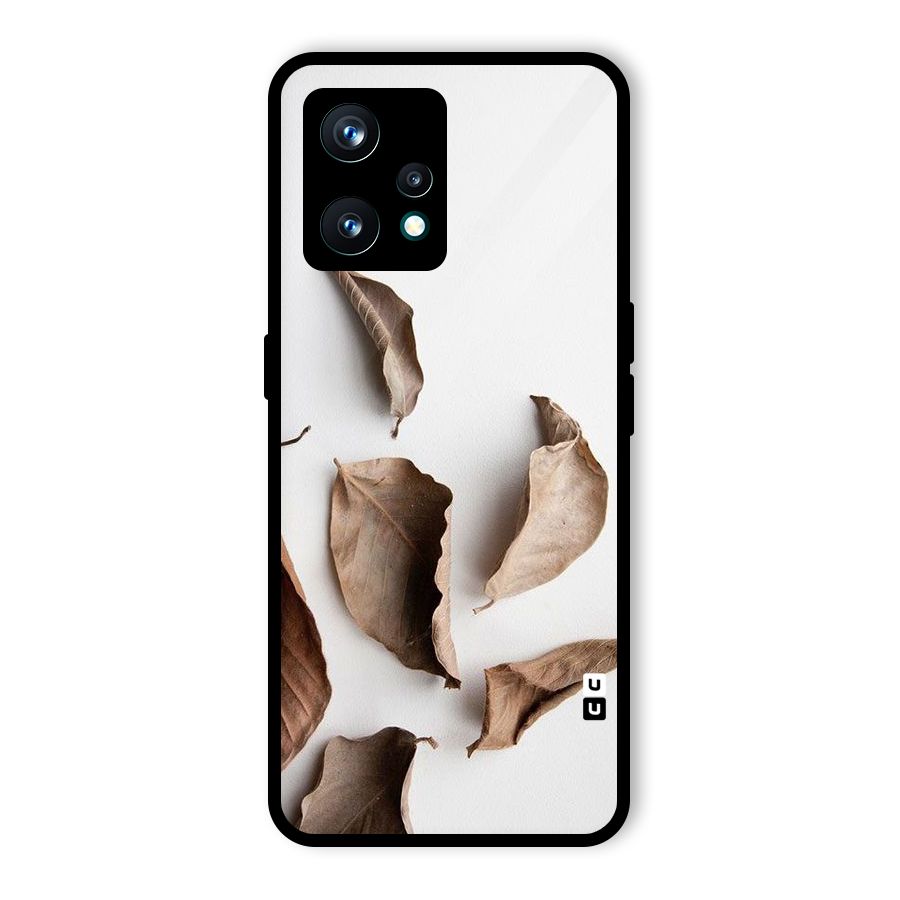 Brown Dusty Leaves Glass Back Case for Realme 9 Pro Plus 5G