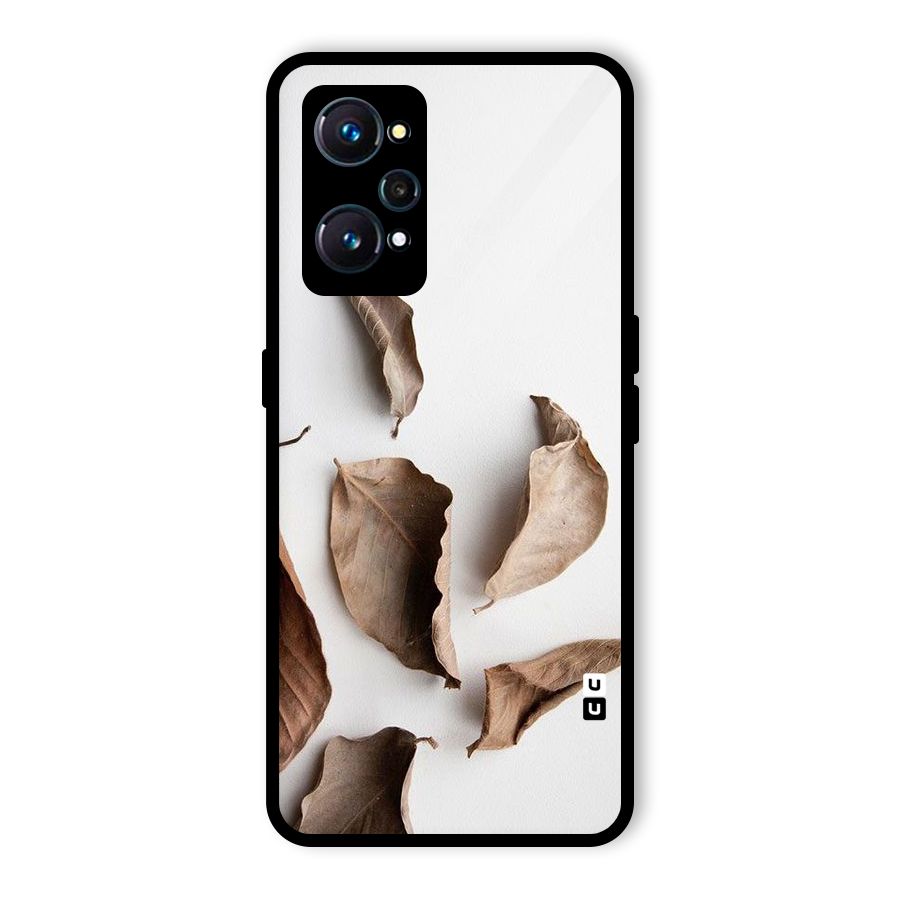 Brown Dusty Leaves Glass Back Case for Realme GT Neo2