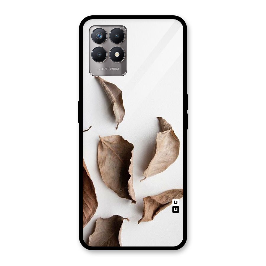Brown Dusty Leaves Glass Back Case for Realme Narzo 50