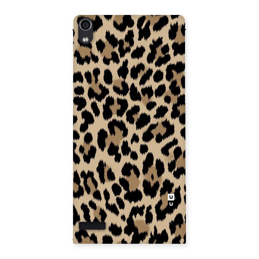 Brown Leapord Print Back Case for Ascend P6