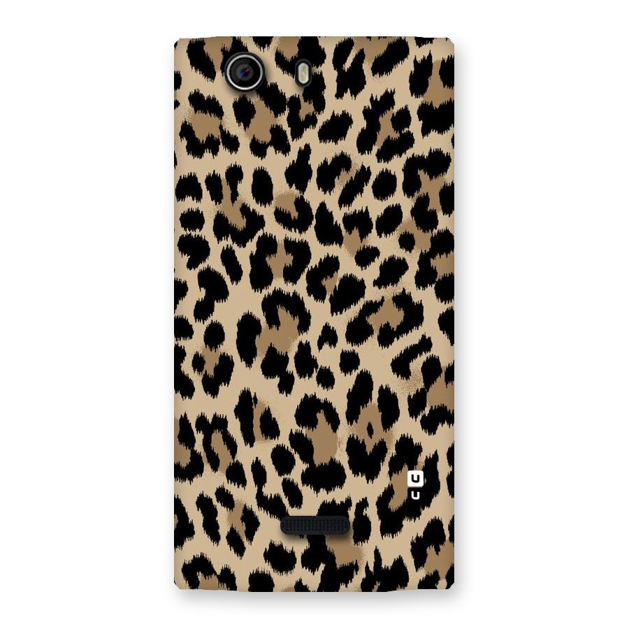 Brown Leapord Print Back Case for Canvas Nitro 2 E311