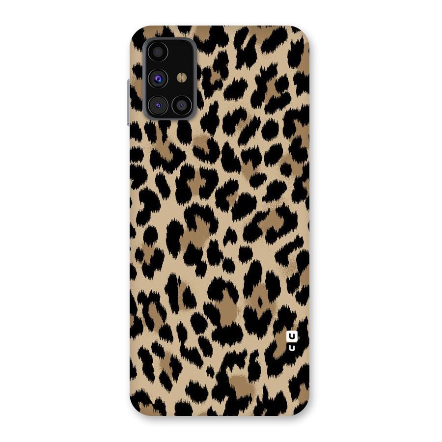 Brown Leapord Print Back Case for Galaxy M31s
