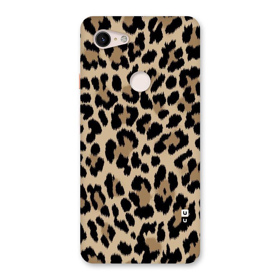 Brown Leapord Print Back Case for Google Pixel 3 XL