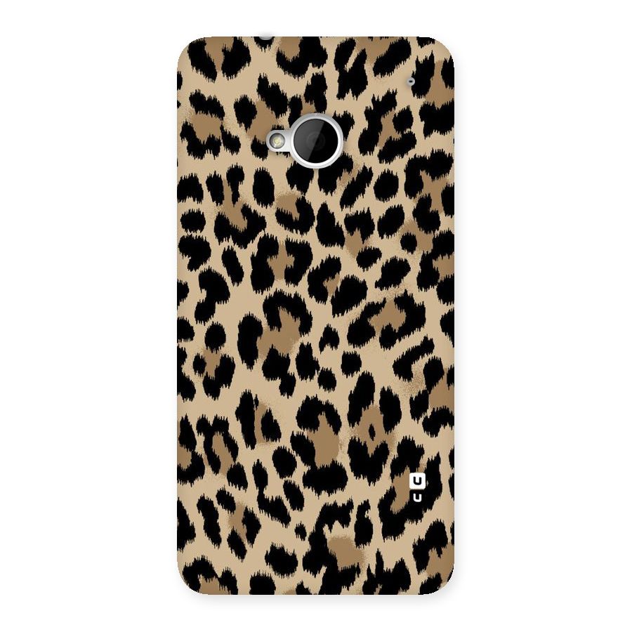 Brown Leapord Print Back Case for HTC One M7