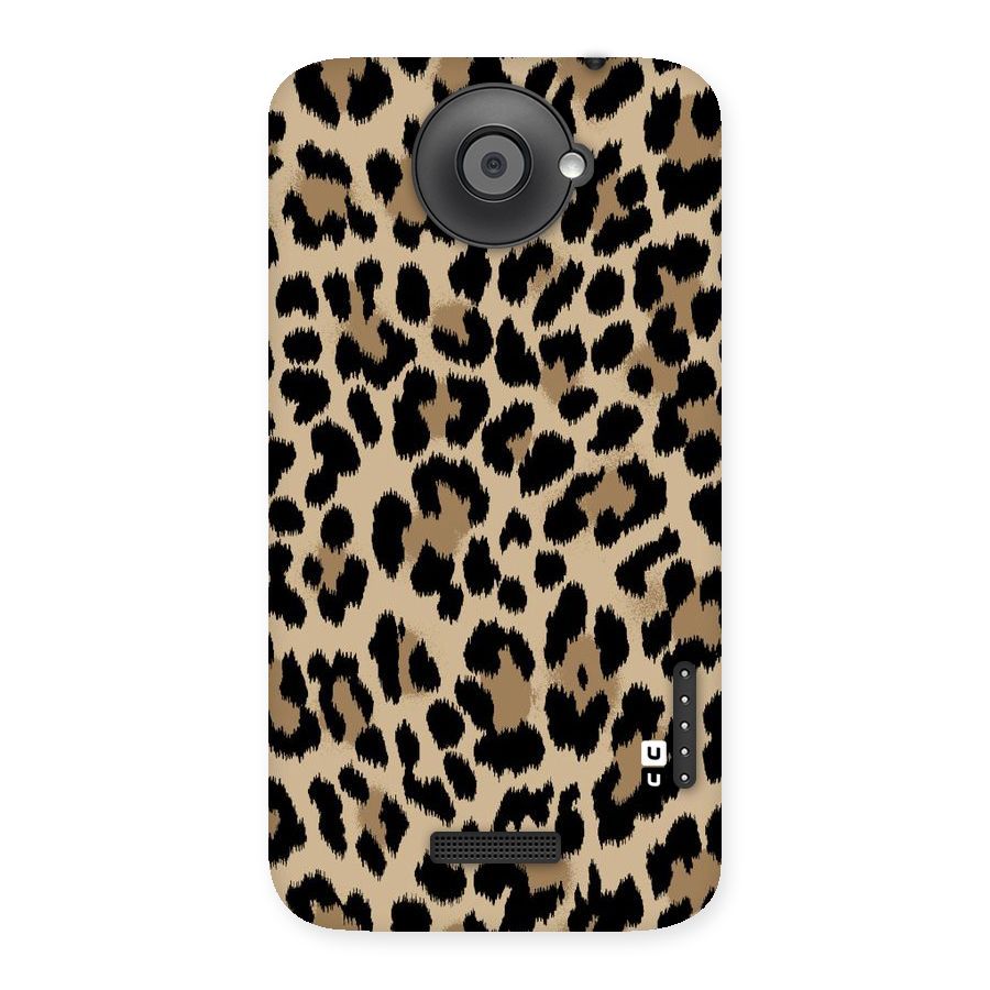 Brown Leapord Print Back Case for HTC One X