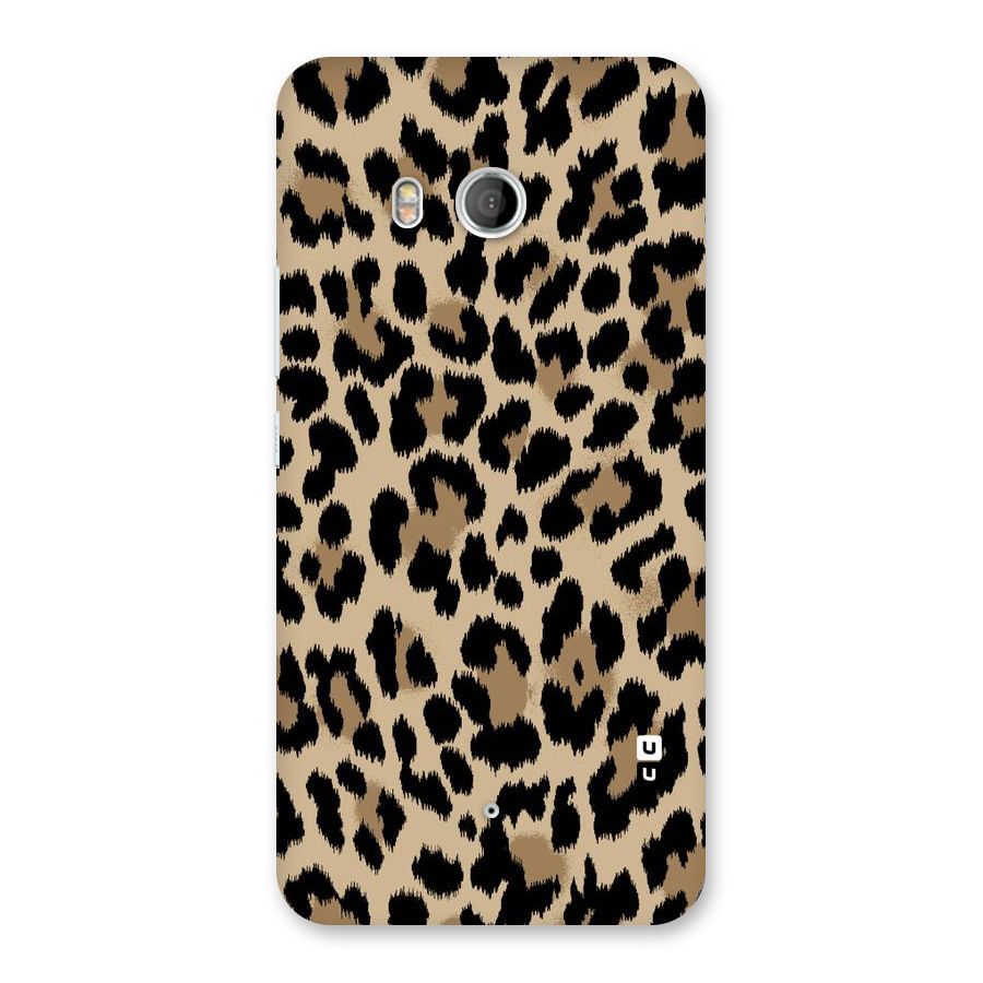 Brown Leapord Print Back Case for HTC U11