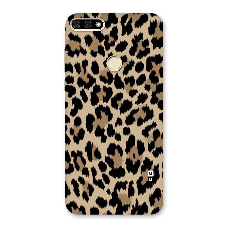 Brown Leapord Print Back Case for Honor 7A