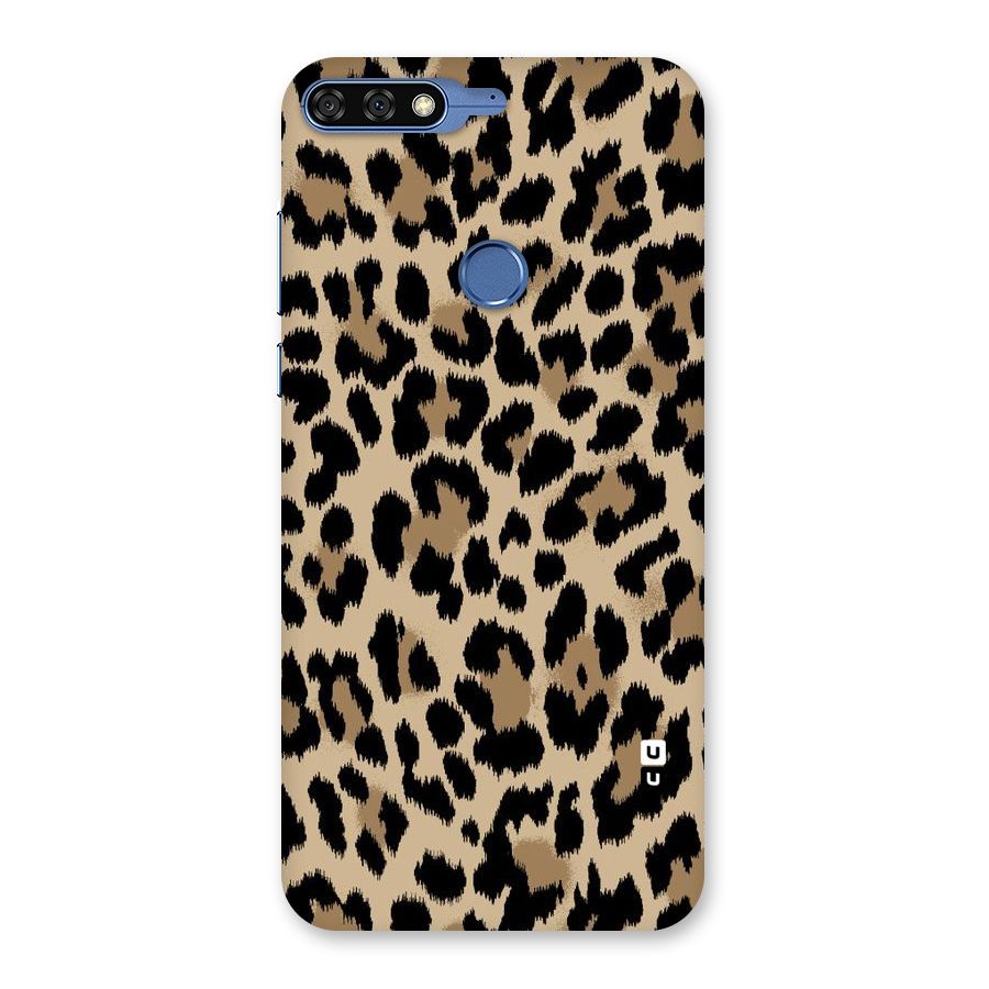 Brown Leapord Print Back Case for Honor 7C