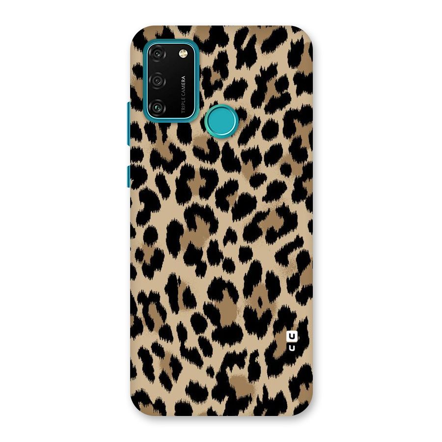 Brown Leapord Print Back Case for Honor 9A