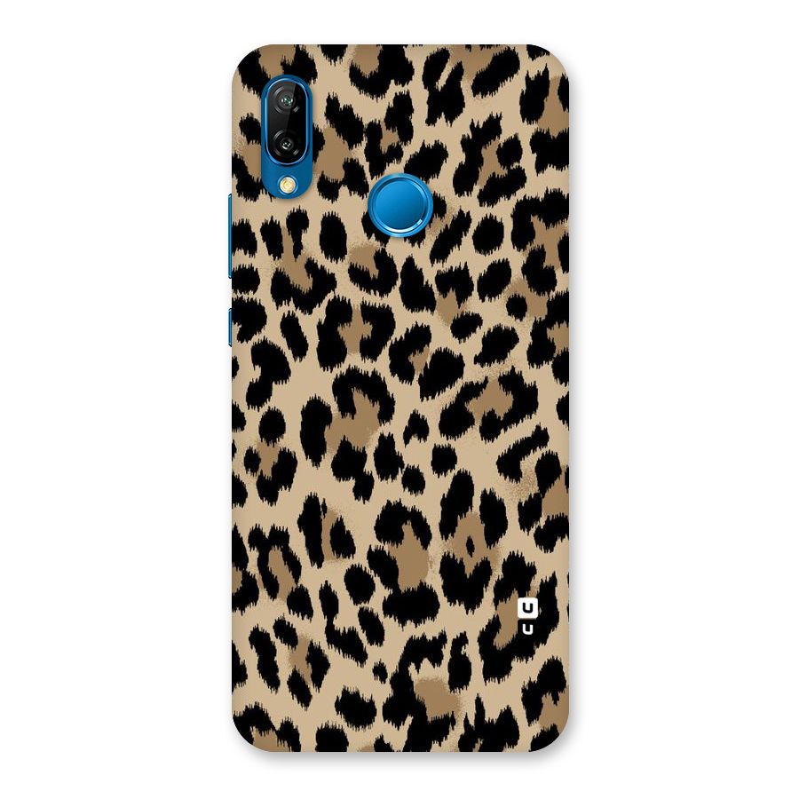 Brown Leapord Print Back Case for Huawei P20 Lite