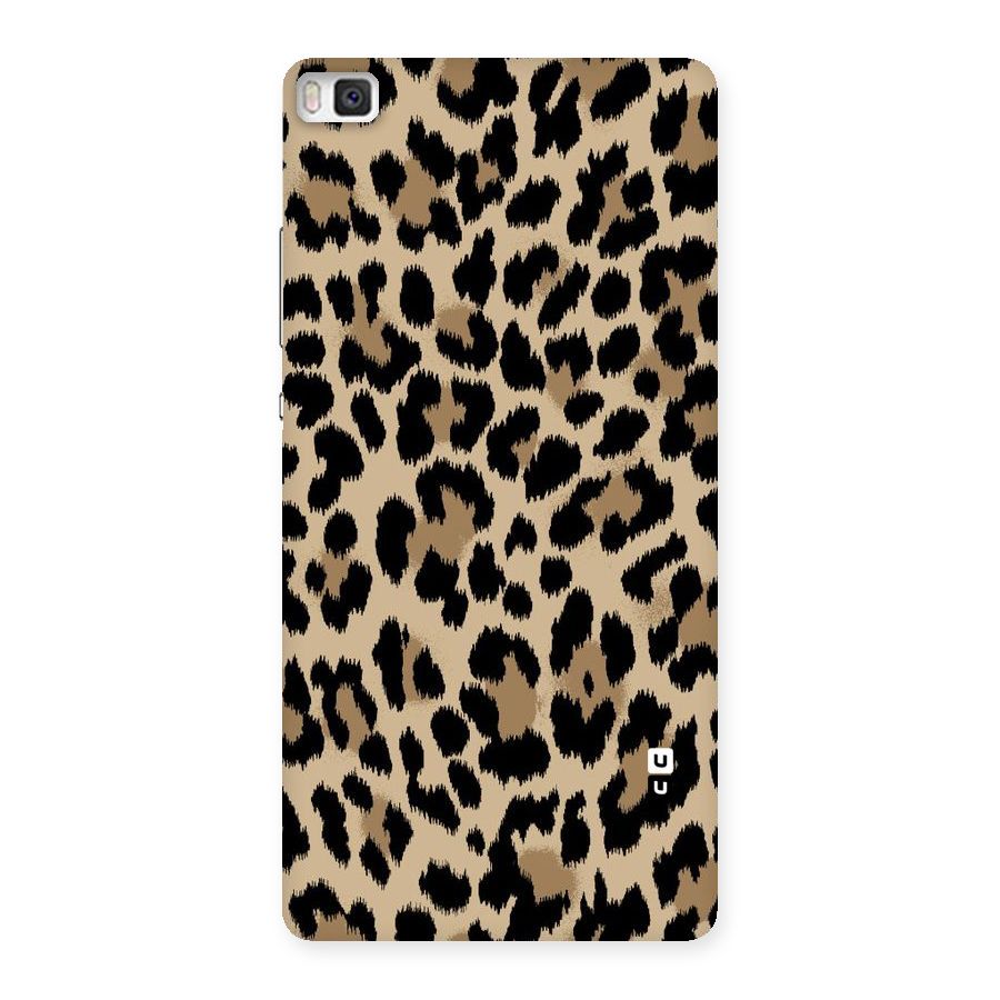 Brown Leapord Print Back Case for Huawei P8