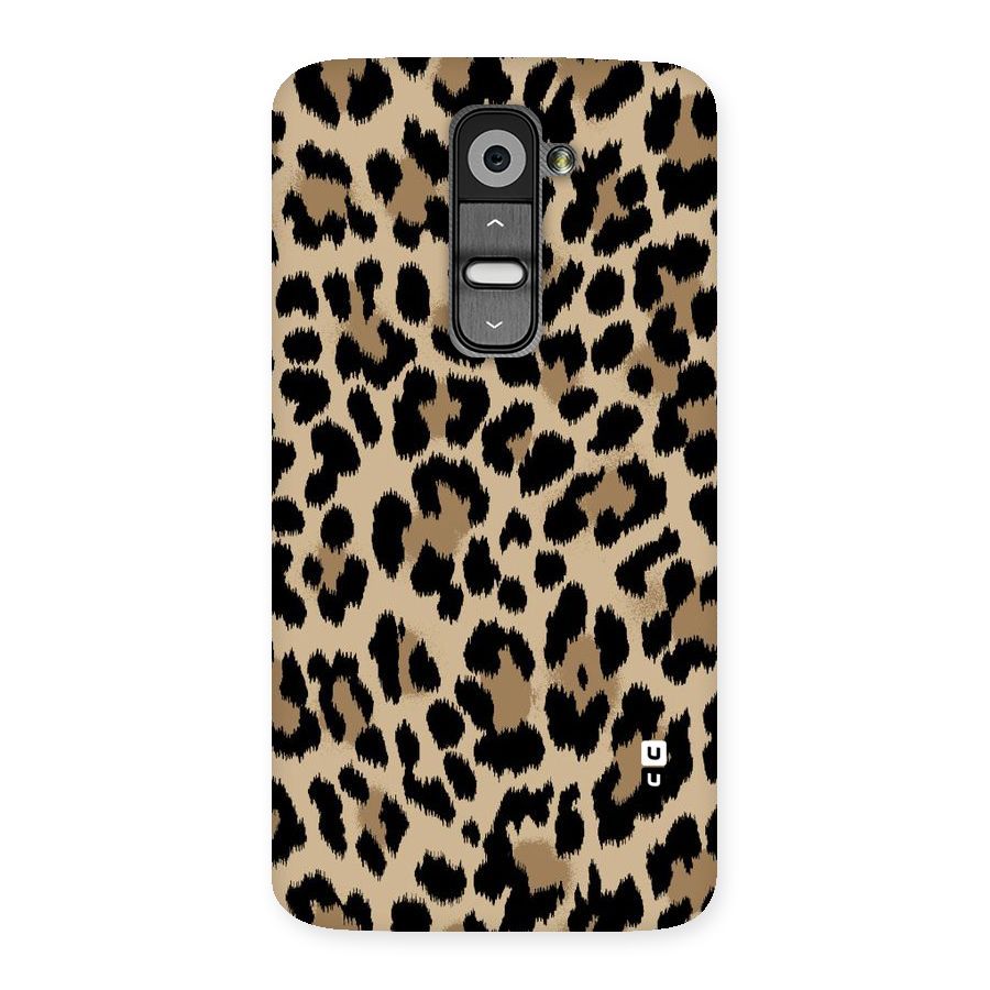 Brown Leapord Print Back Case for LG G2