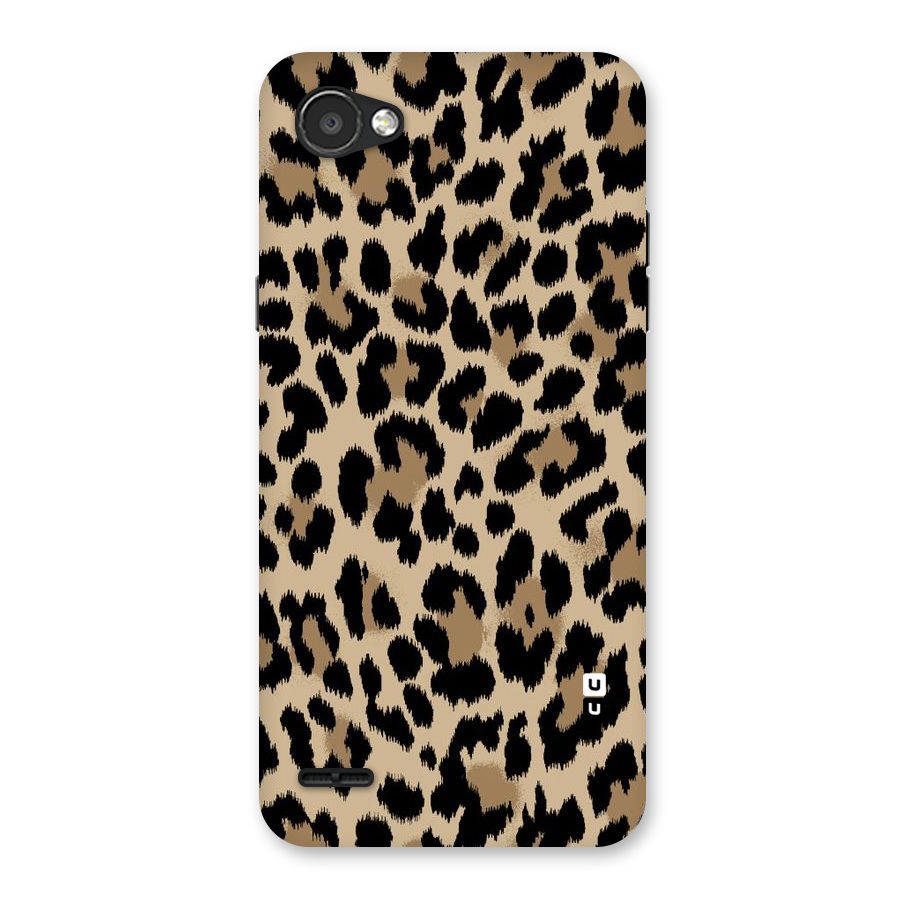 Brown Leapord Print Back Case for LG Q6