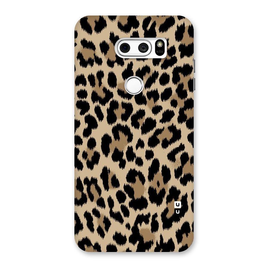 Brown Leapord Print Back Case for LG V30