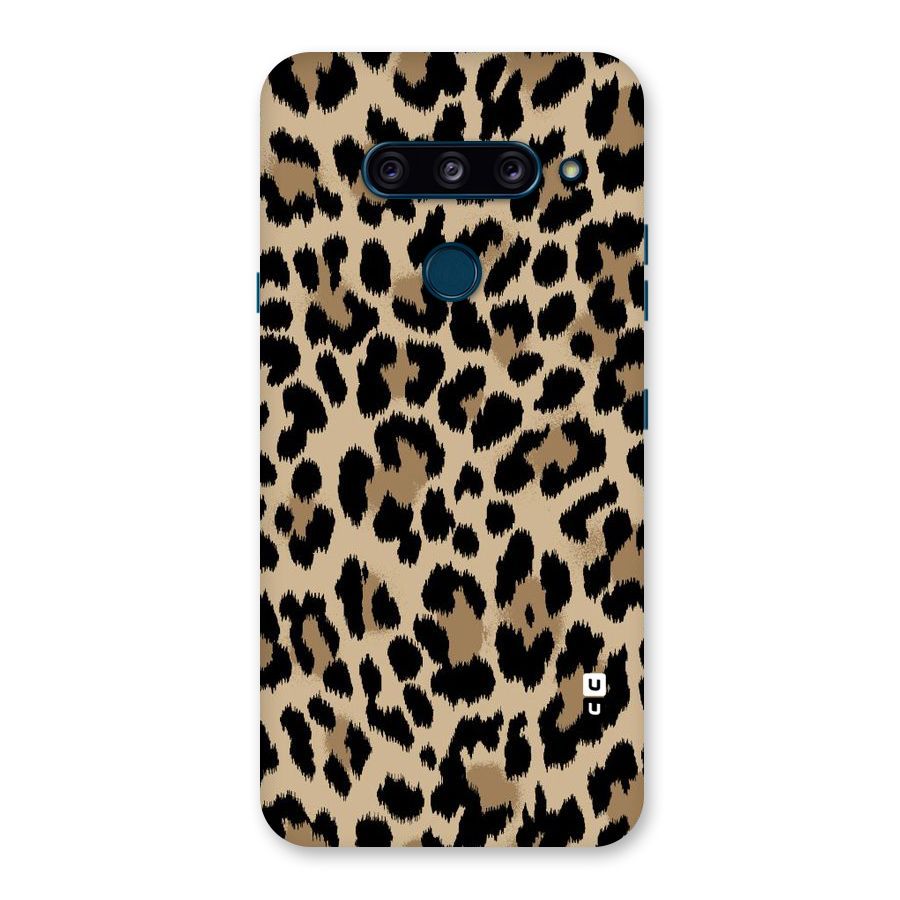 Brown Leapord Print Back Case for LG  V40 ThinQ