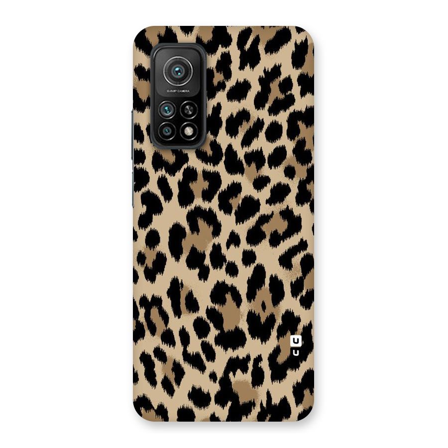 Brown Leapord Print Back Case for Mi 10T 5G