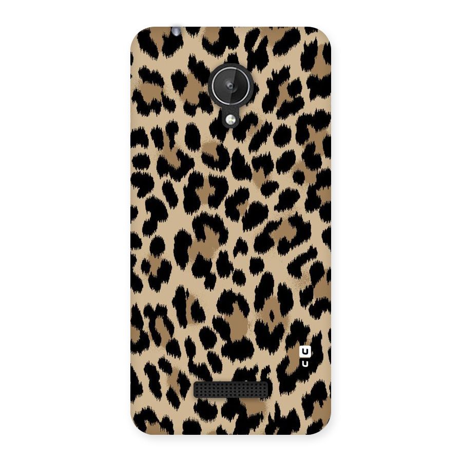 Brown Leapord Print Back Case for Micromax Canvas Spark Q380