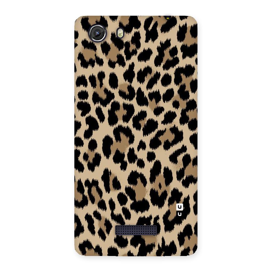 Brown Leapord Print Back Case for Micromax Unite 3