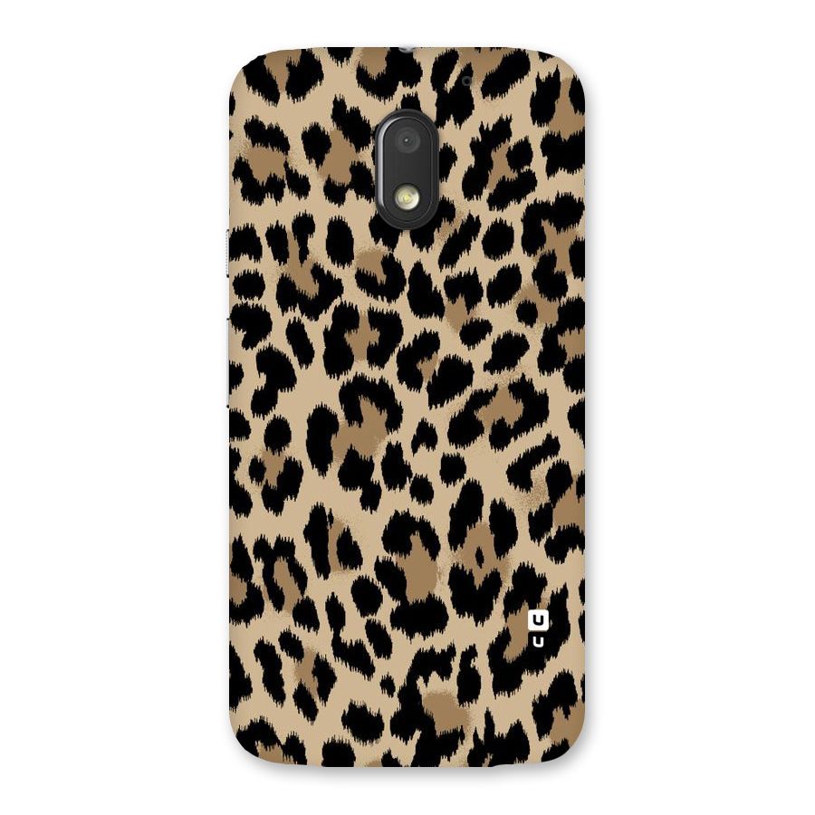 Brown Leapord Print Back Case for Moto E3 Power
