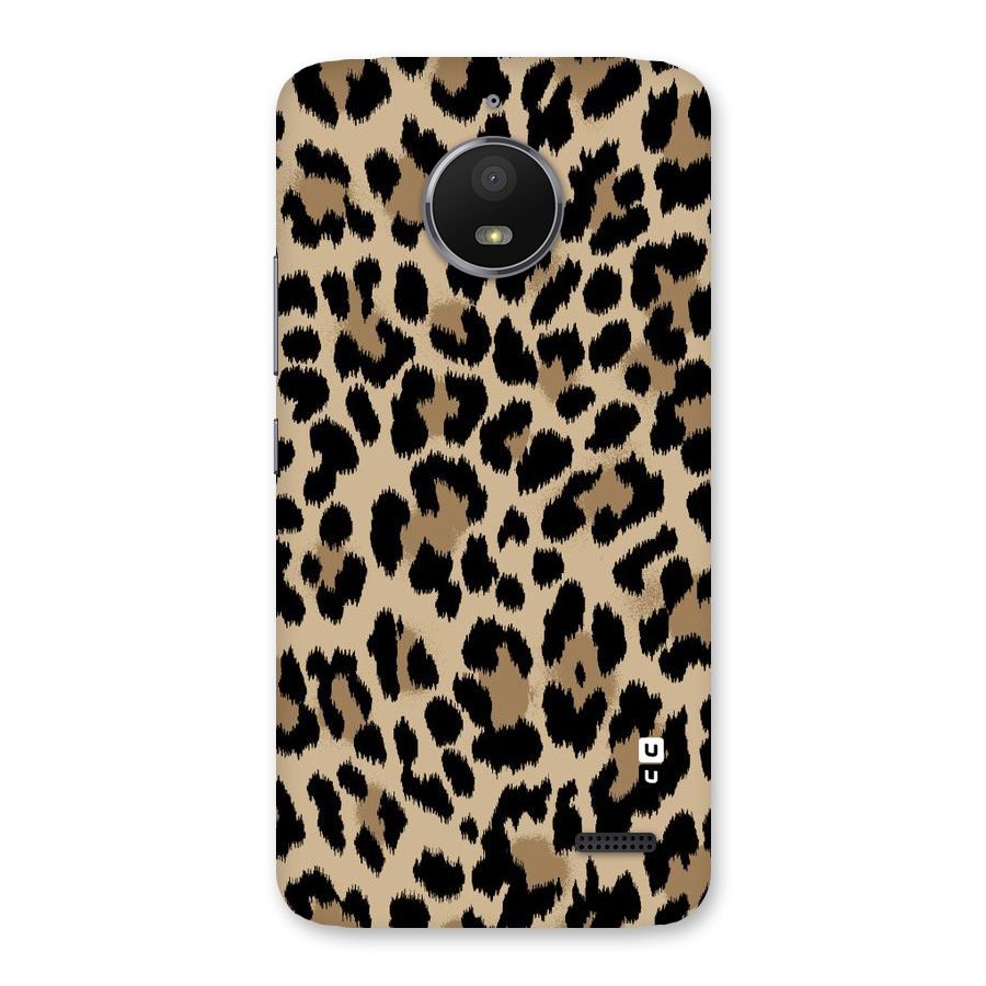 Brown Leapord Print Back Case for Moto E4