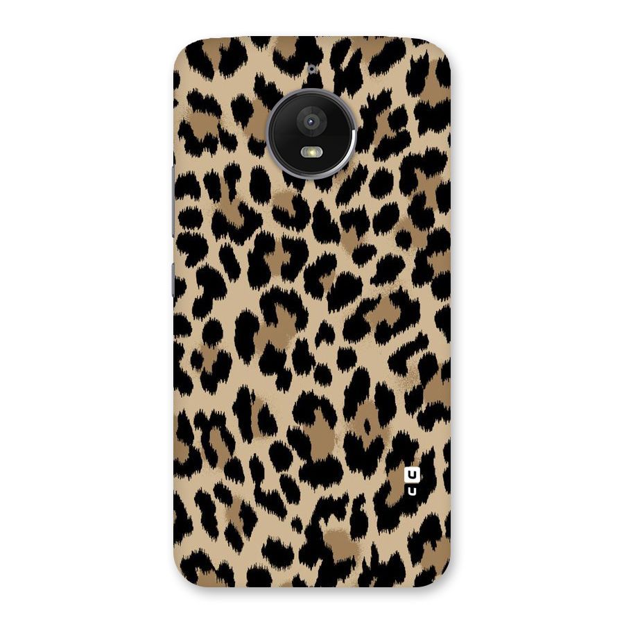 Brown Leapord Print Back Case for Moto E4 Plus