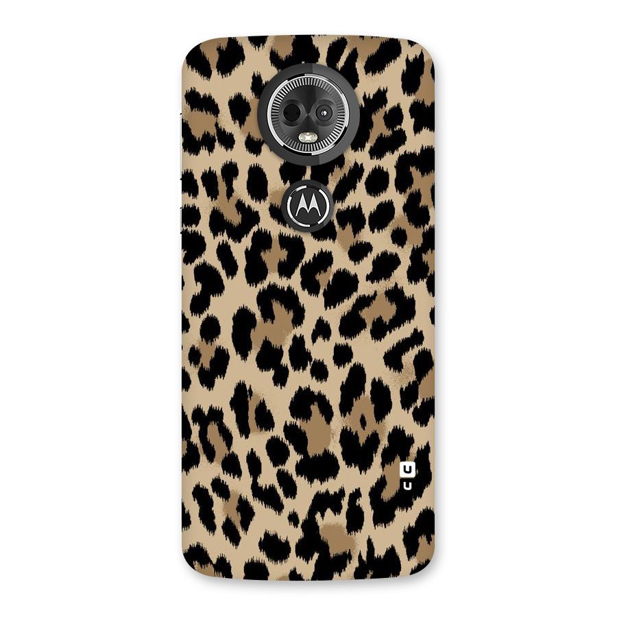 Brown Leapord Print Back Case for Moto E5 Plus