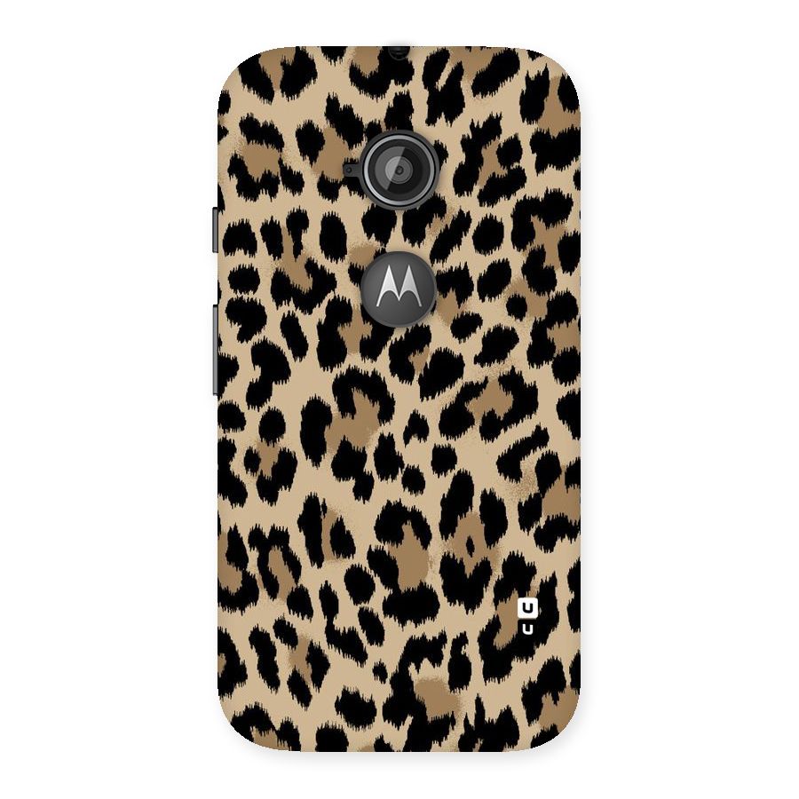 Brown Leapord Print Back Case for Moto E 2nd Gen