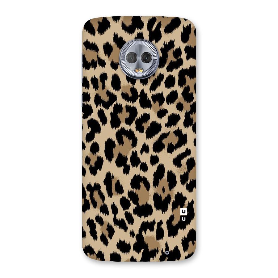 Brown Leapord Print Back Case for Moto G6 Plus