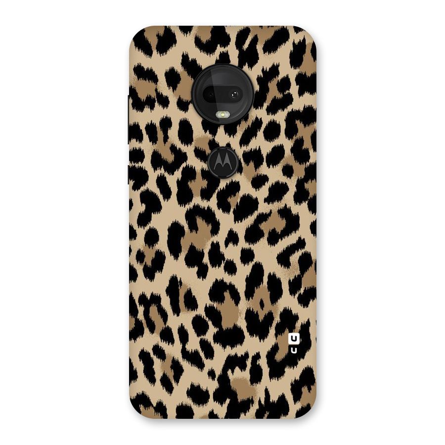 Brown Leapord Print Back Case for Moto G7