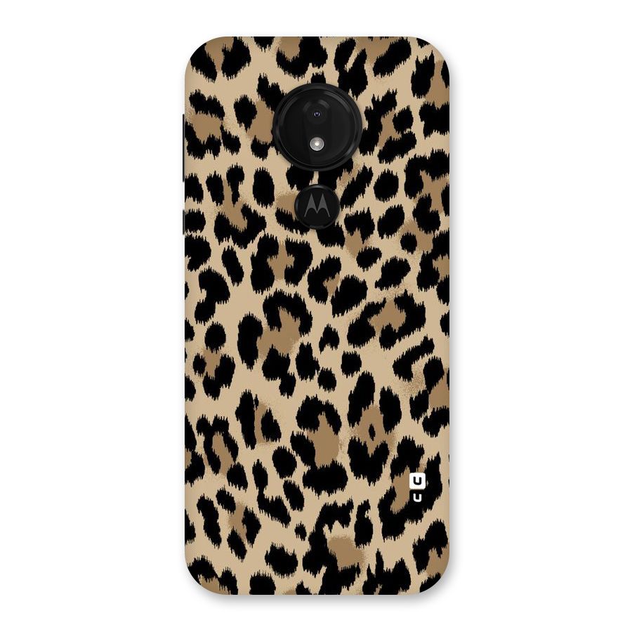 Brown Leapord Print Back Case for Moto G7 Power