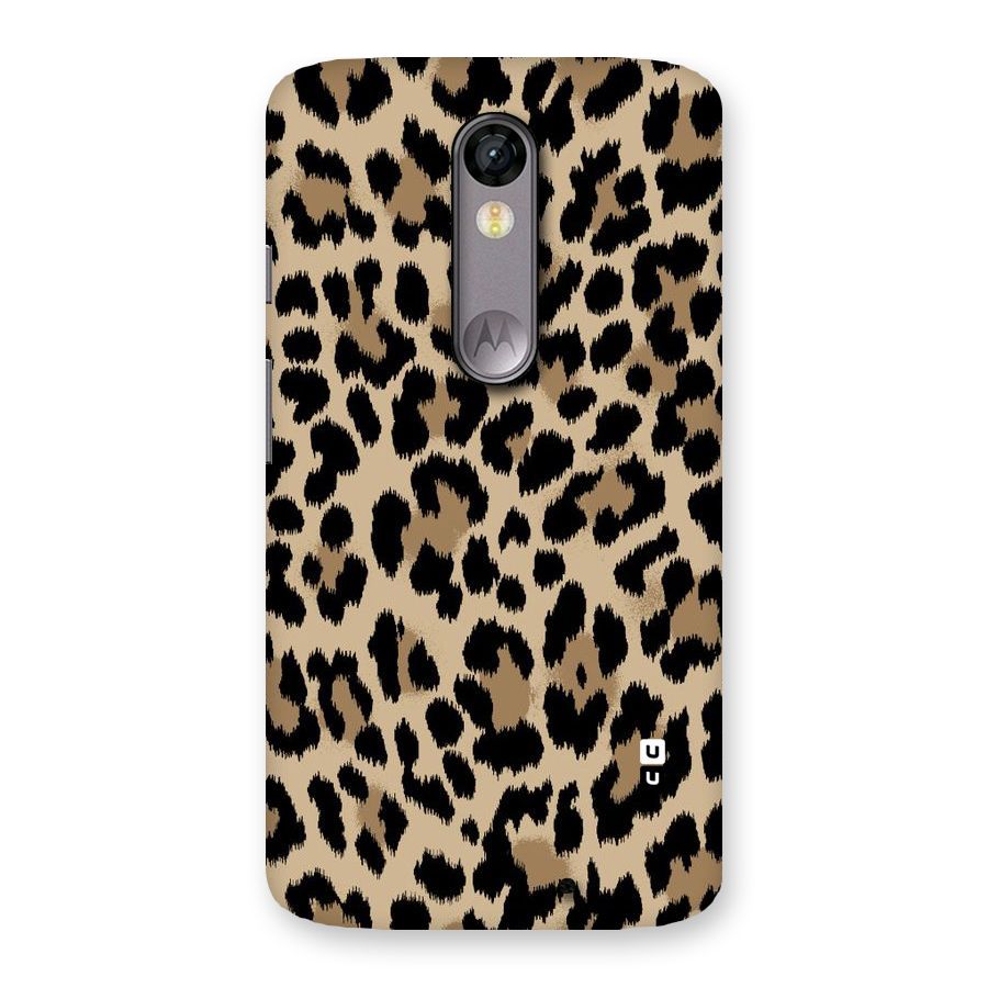 Brown Leapord Print Back Case for Moto X Force