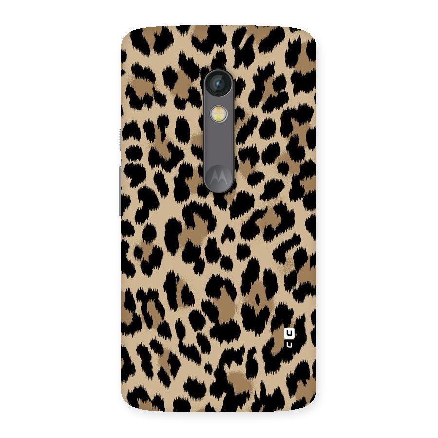 Brown Leapord Print Back Case for Moto X Play