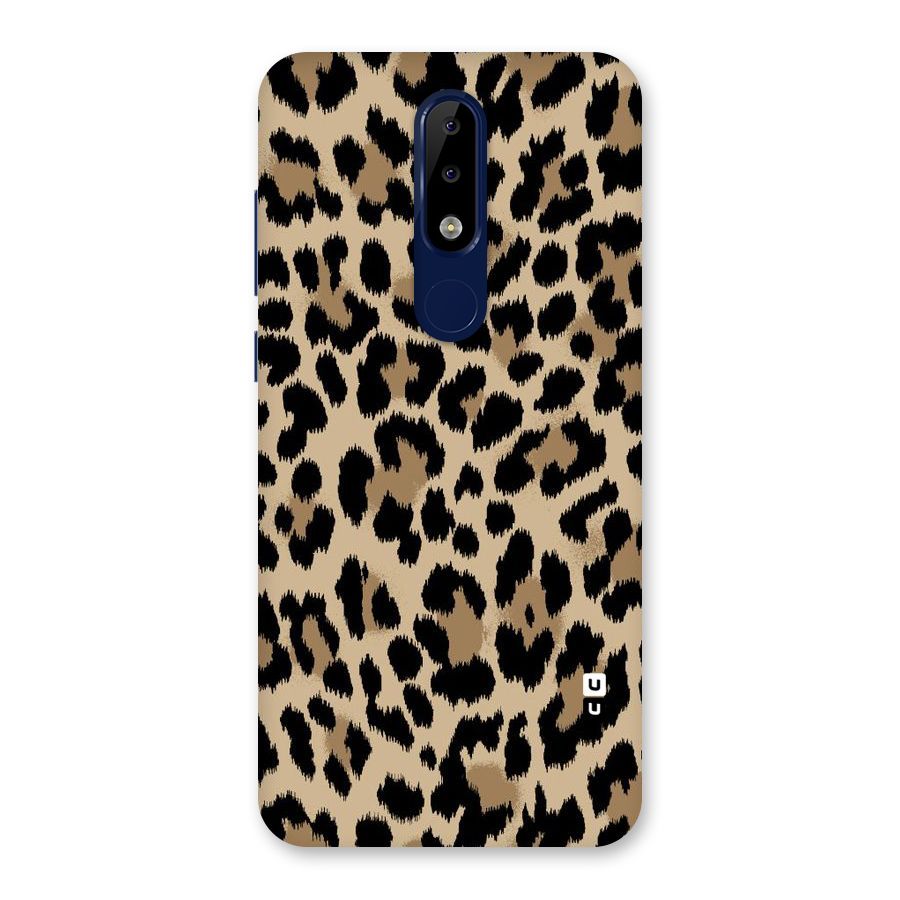 Brown Leapord Print Back Case for Nokia 5.1 Plus
