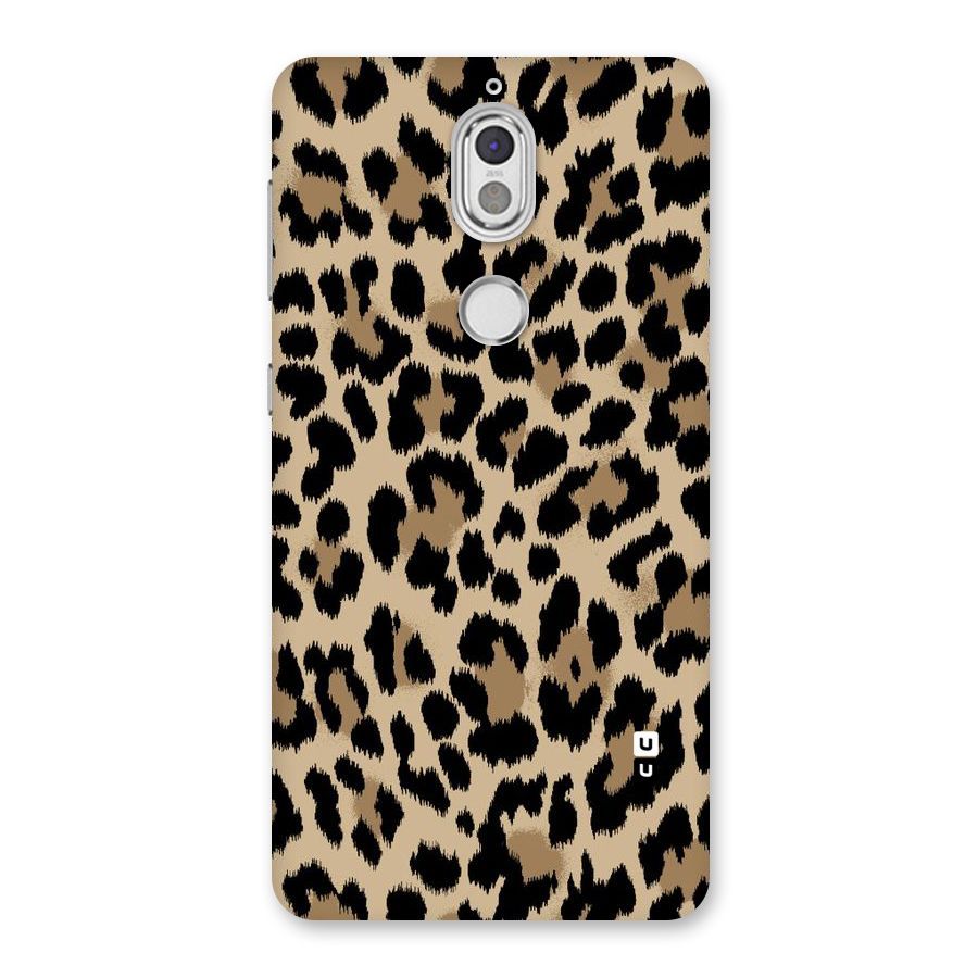 Brown Leapord Print Back Case for Nokia 7